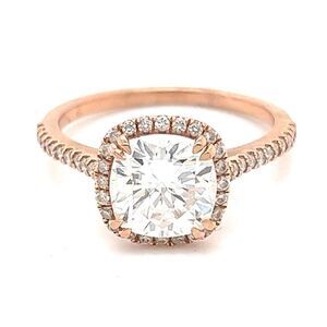14k Kobelli Rose Gold Moissanite/Diamonds Ring